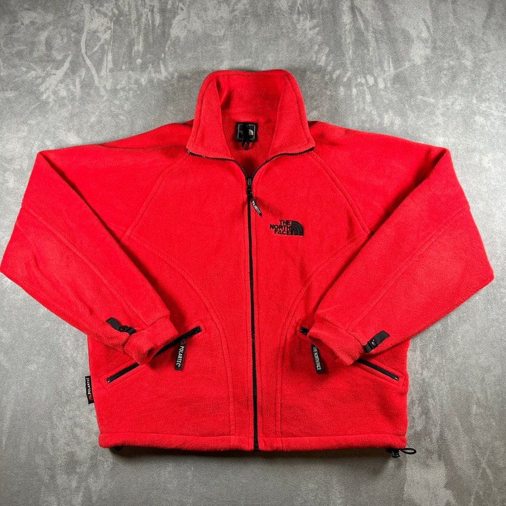 Vintage 90s The North Face Tempest Polartec Fleece Jacket Red Medium